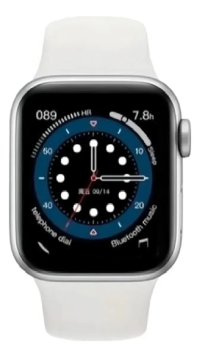 Smartwatch Iwo Iwo 13 W56 Series 6 40mm Caixa 40mm De Metal Prata 40mm, Pulseira De Silicone Smartwatch