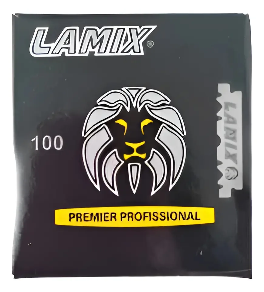 Lâmina De Barbear Lamix Premier Profissional Metade C/ 500 U