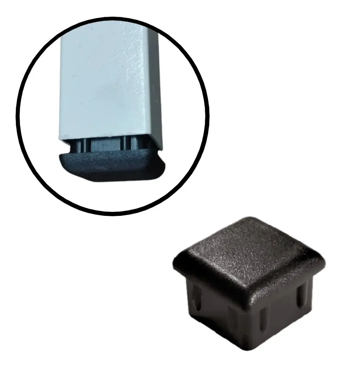 Tampa Ponteira Metalon 20x20 10 Peças Cor Preto