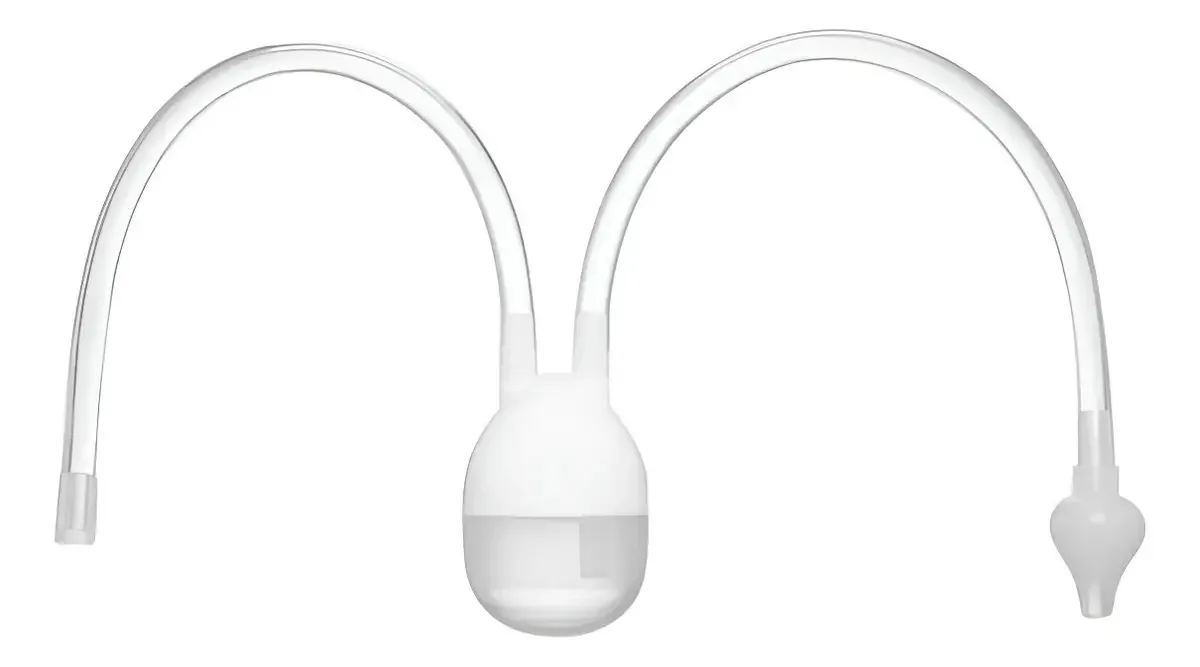 Bebê Aspirador Nasal Nariz Limpador Portátil Suga Secreção Cor Branco