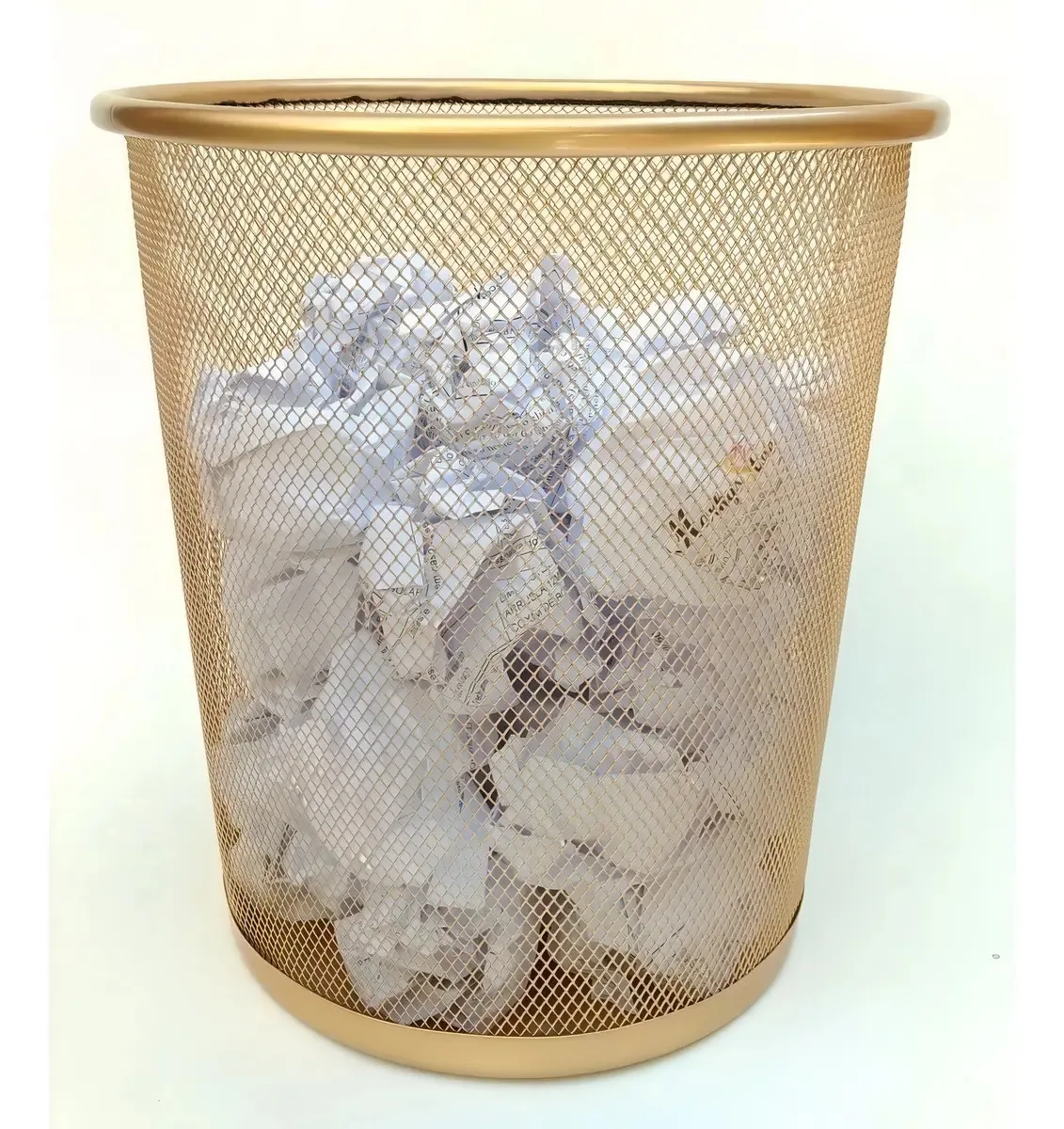 Cesto Lixeira Dourado 10l