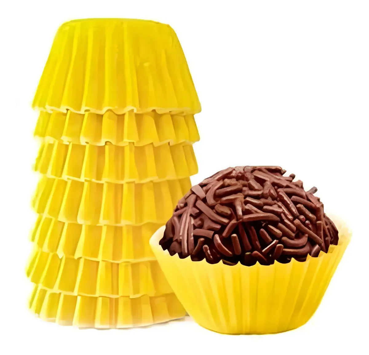 Forminha Ultrafest N°5 Amarela de Papel para Brigadeiro