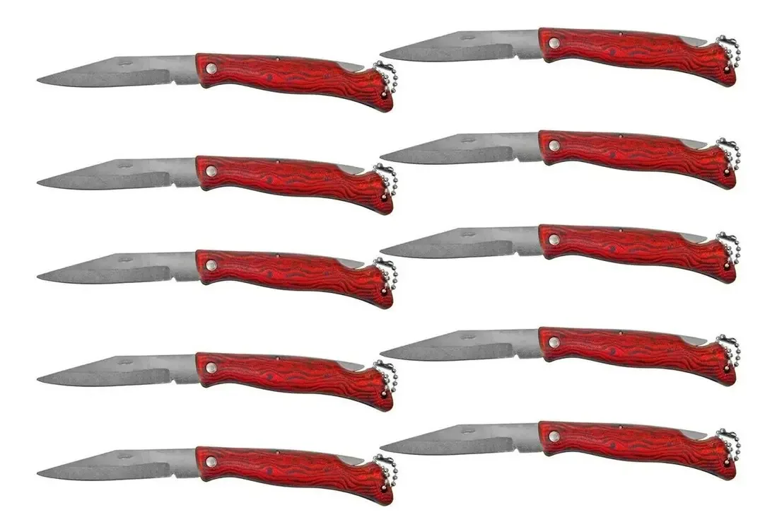 Canivete Tático Xingu XV2845 Cabo Amadeirado Caça Pesca Camping Kit 10