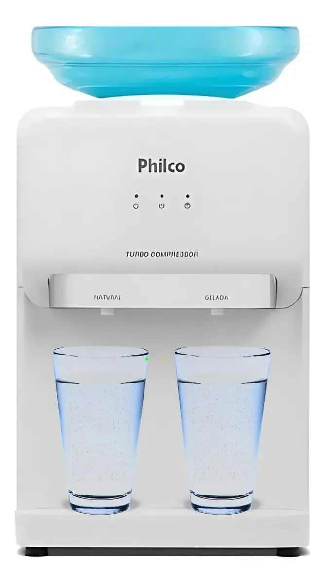 Bebedouro De Agua Gelada Compressor Gela Refrigerado Galão Cor Branco
