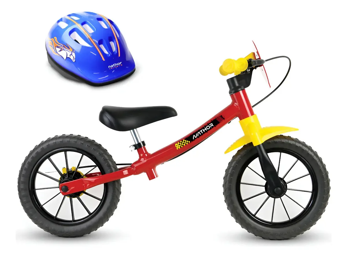 Bicicleta Sem Pedal Masculina Fast Com Capacete Azul Azul