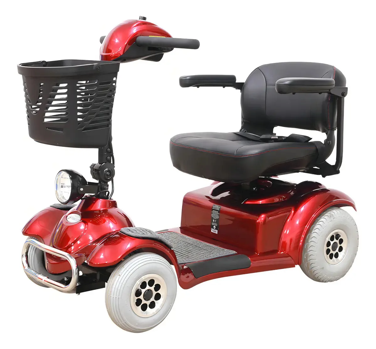 Scooter Motorizada Cadeira de Rodas Freedom Mirage RX Vermelha 4 Rodas