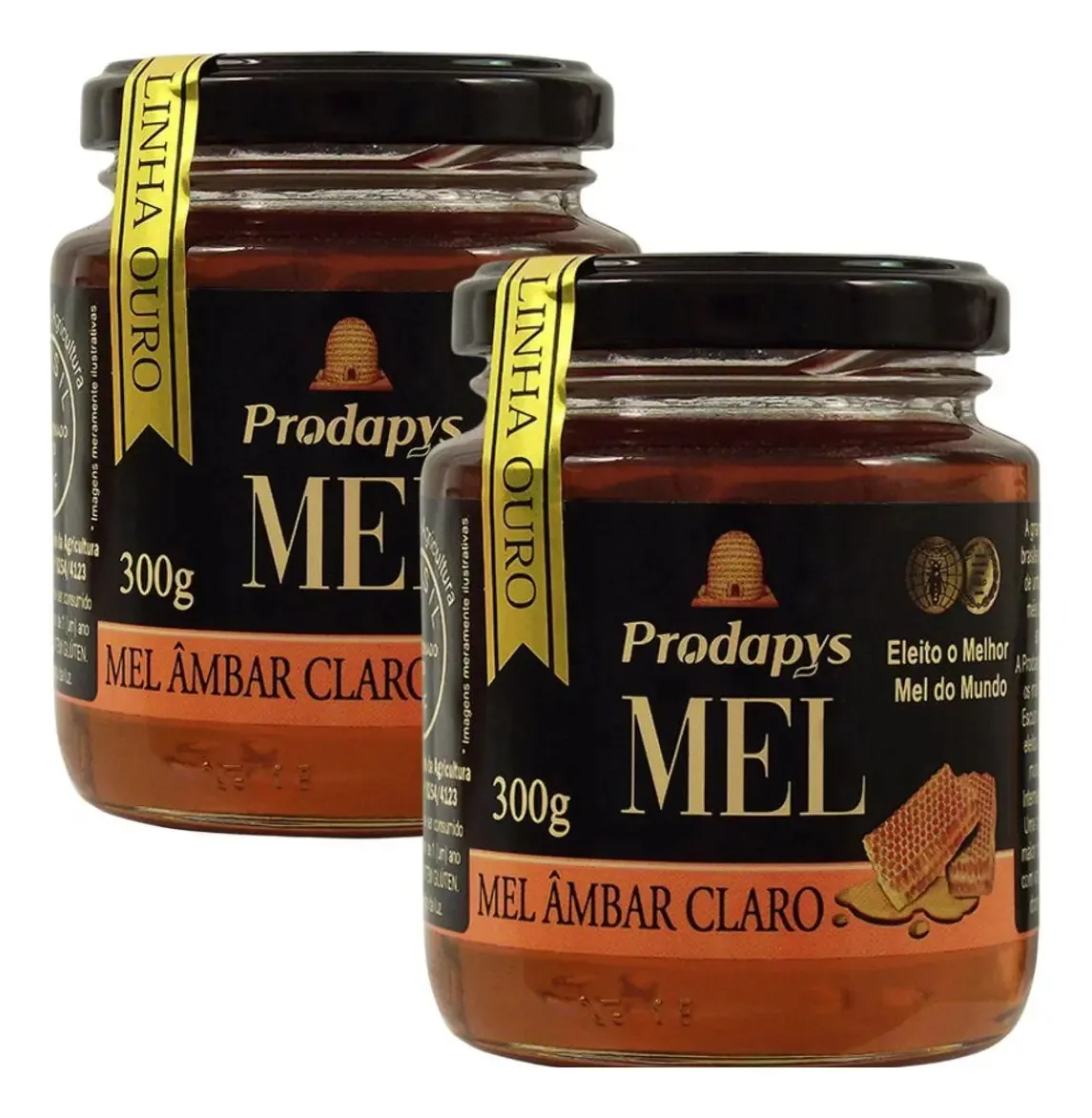 Mel Âmbar Claro 300g - Eleito O Melhor Mel Do Mundo Kit 2