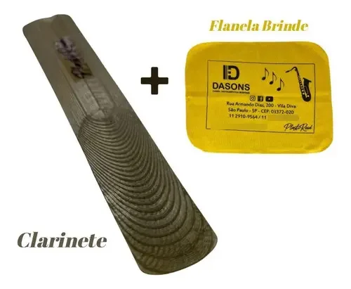 Palheta Plastireed Para Clarinete Tradicional Nº2 Soa Bambu