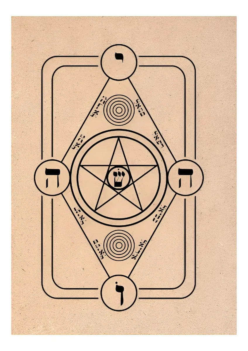 Gráficos Da Radiestesia Em Mdf 20x30cm Com Cor Escudo Mágico