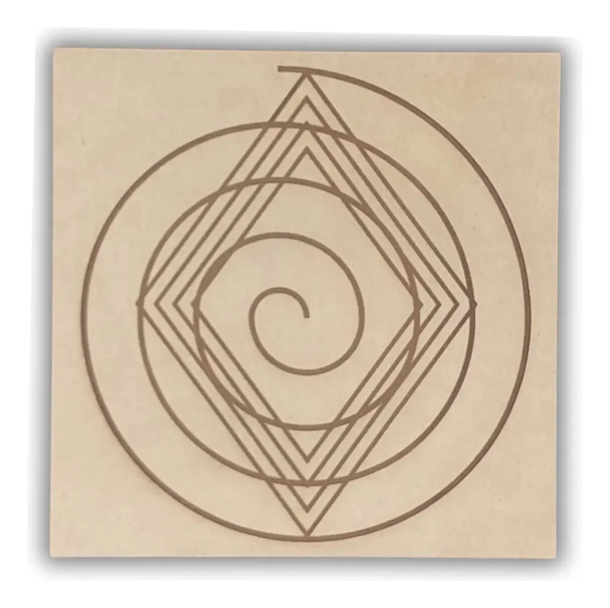 Gráfico Da Radiestesia Diversos 20x20cm Em Mdf Com Cor Espiral Cósmica