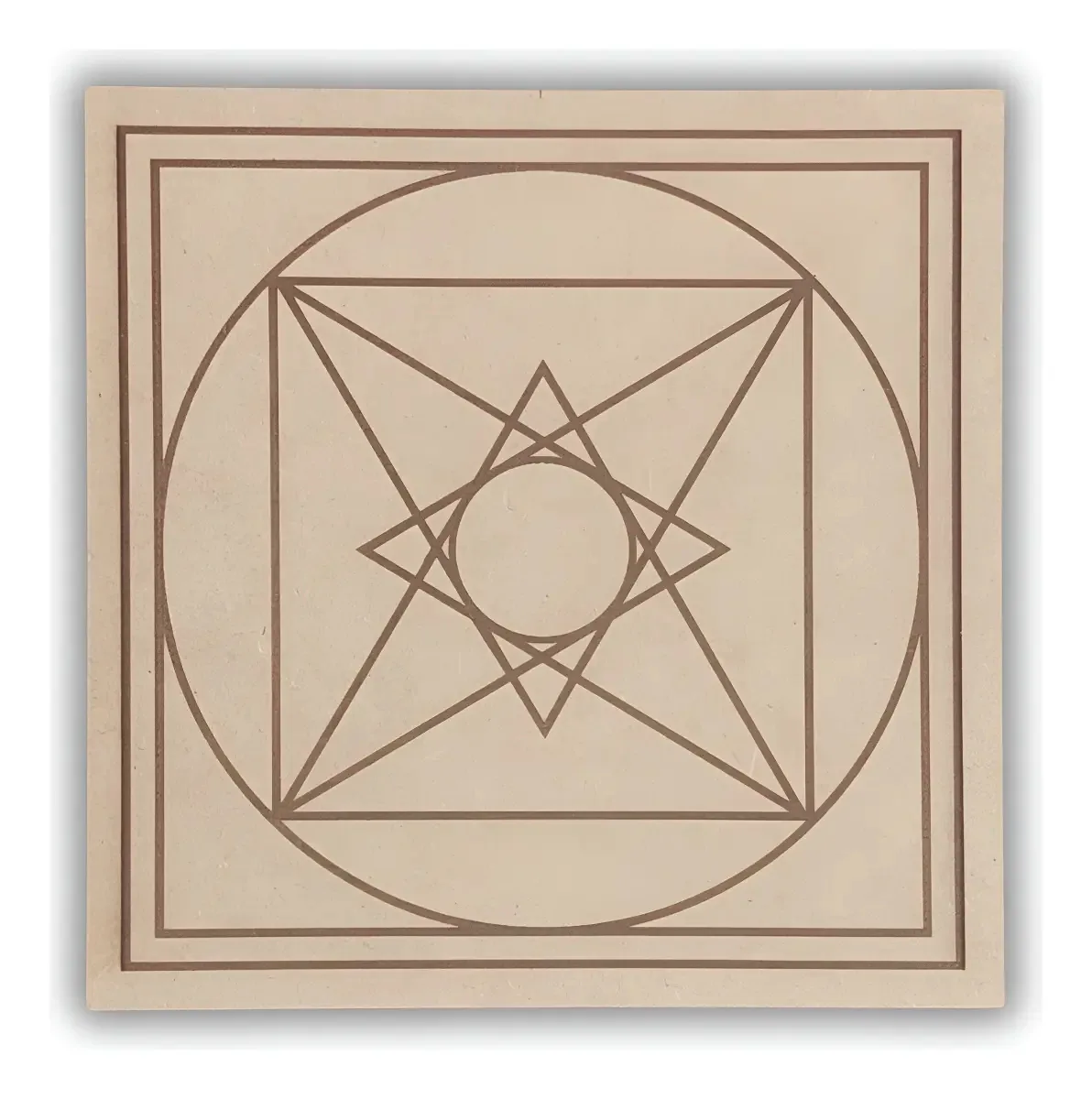 Gráfico Da Radiestesia Diversos 20x20cm Em Mdf Com Cor Pirâmide Plana