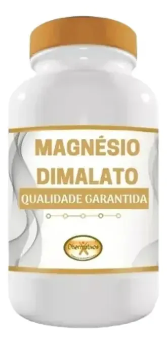 Magnésio Dimalato (magnesio Malato) 550mg 120 Cápsulas Sabor Sem Sabor