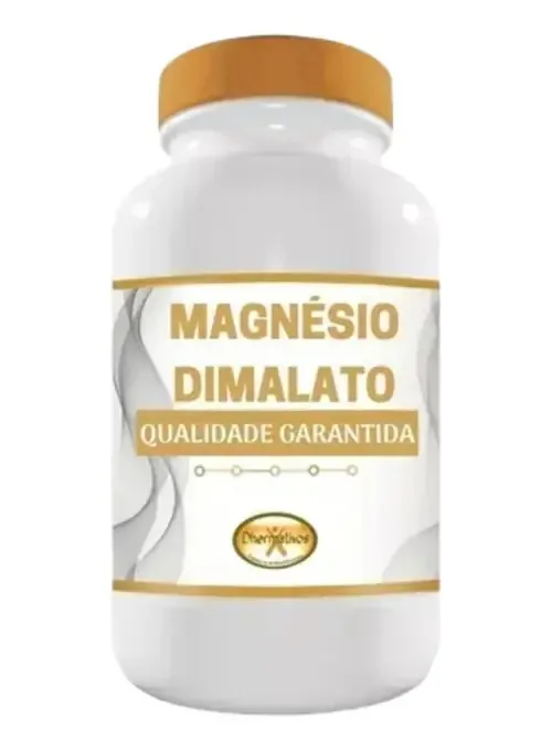 Magnésio Dimalato (magnesio Malato) 550mg 60 Cápsulas Sabor Sem Sabor