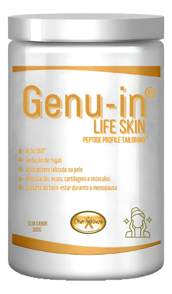 Colágeno Genu-in® Life Skin 360° - 300g - Beleza- Mobilidade Sabor Sem Sabor