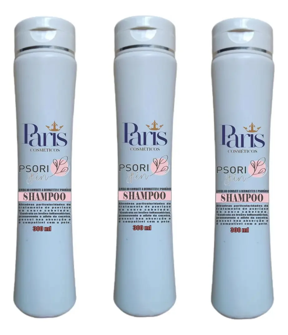 Kit Com 03 Shampoos Para Combate E Controle Da Psoríase