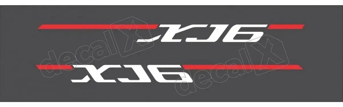 Kit Adesivos Decorativos para Yamaha XJ6N Preto com 2 Unidades