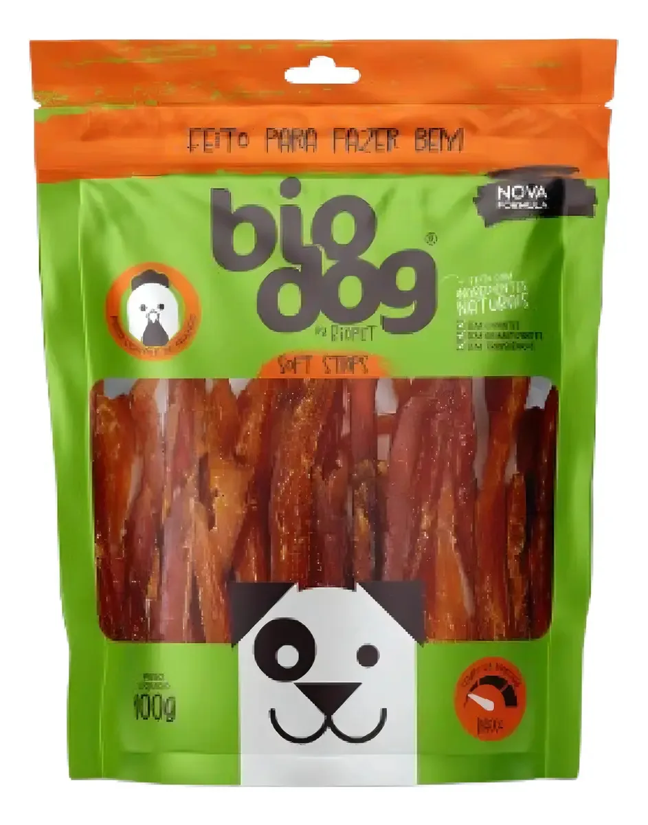 Petiscos Biodog Gourmet Cachorros Tiras De Frango Strips