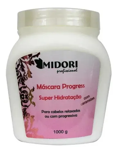 Máscara Progress Midori 1kg Com Ceramidas Profissional Salao