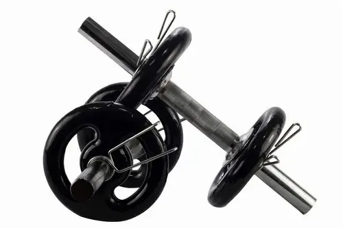 Kit Academia- 2 Halteres 40cm + Anilhas Embo 4x2kg 4x4kg Cor Cromado