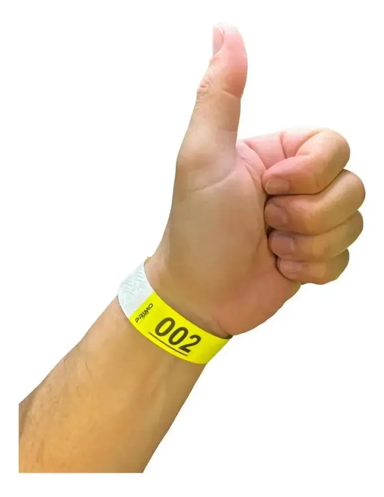 100 Pulseiras De Identificação Numeradas - Prova Dágua