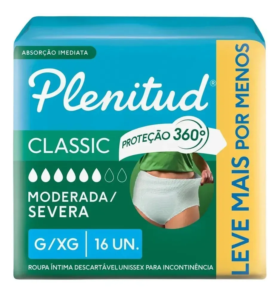 Plenitud Classic: Roupa Íntima Incontinência Intensa G/xg 16
