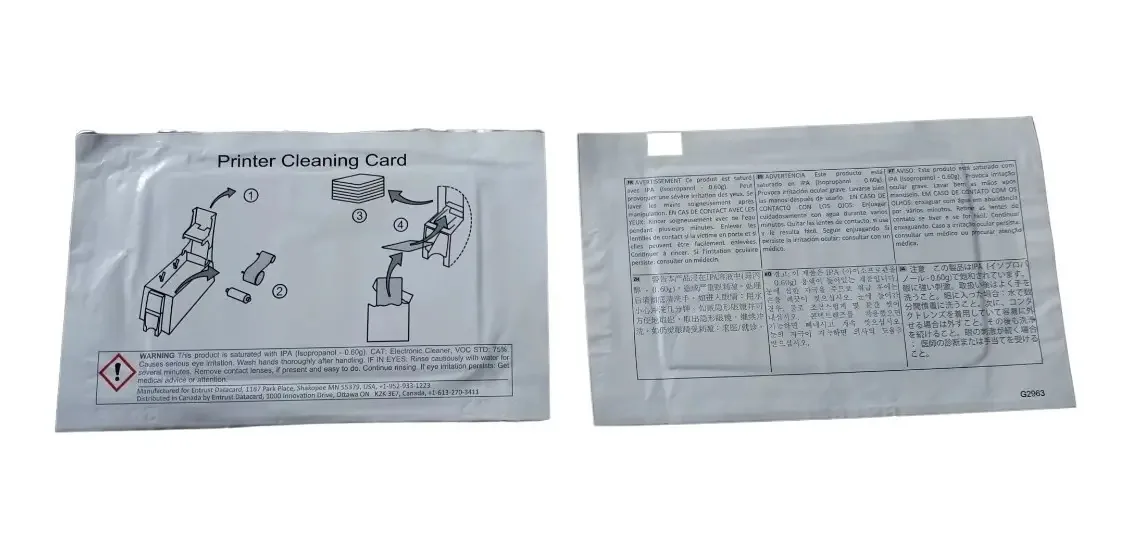 Cartão De Limpeza Datacard - Pacote Com 10