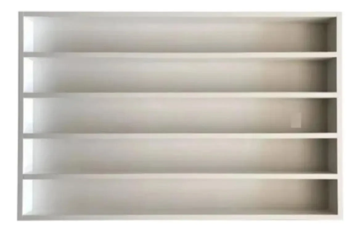 Expositor de Esmaltes Monta Lar Branco MDF Parede 100 Unhas