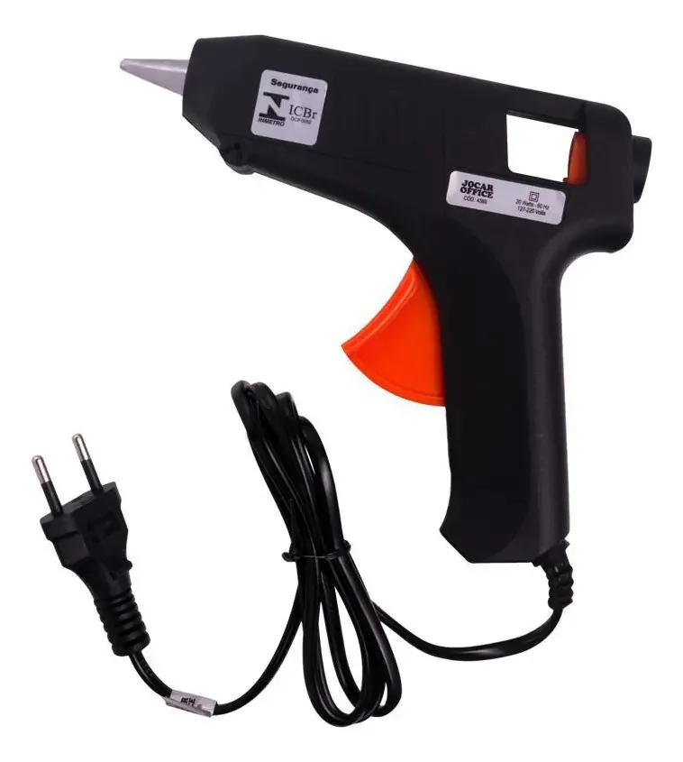 Pistola Para Cola Quente Grande Leoarte preto