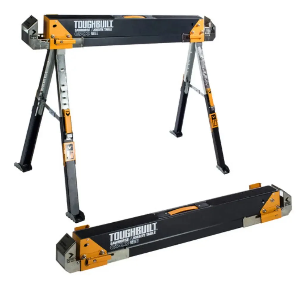 Cavalete Metálico Industrial Portátil Tb-c700 Toughbuilt Cor Preto