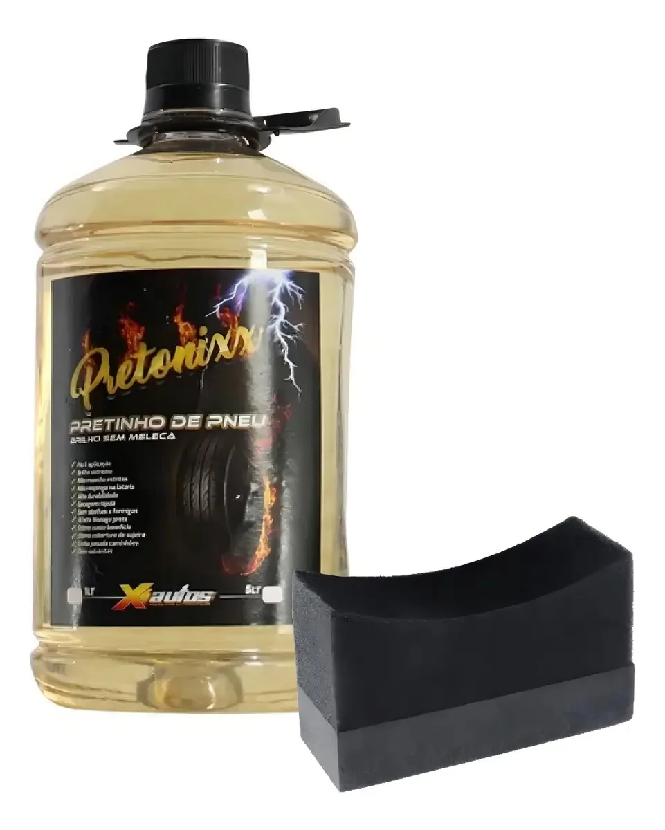 Kit Pretinho Pneu 1lt E Aplicador - Pretonixx