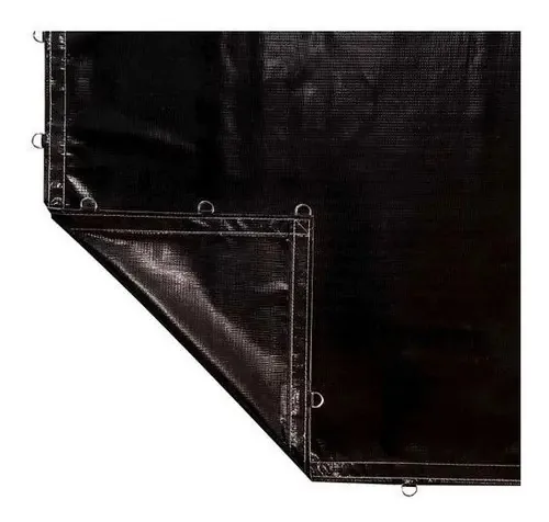 Capa Para Barco 6m Borda Alta Canoa Lona Sol Chuva Cor Preto