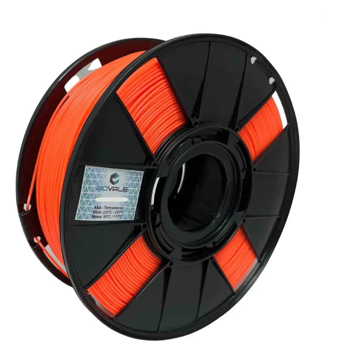 Filamento Impressão 3d Abs 3dvale 1kg Cor Laranja/neón