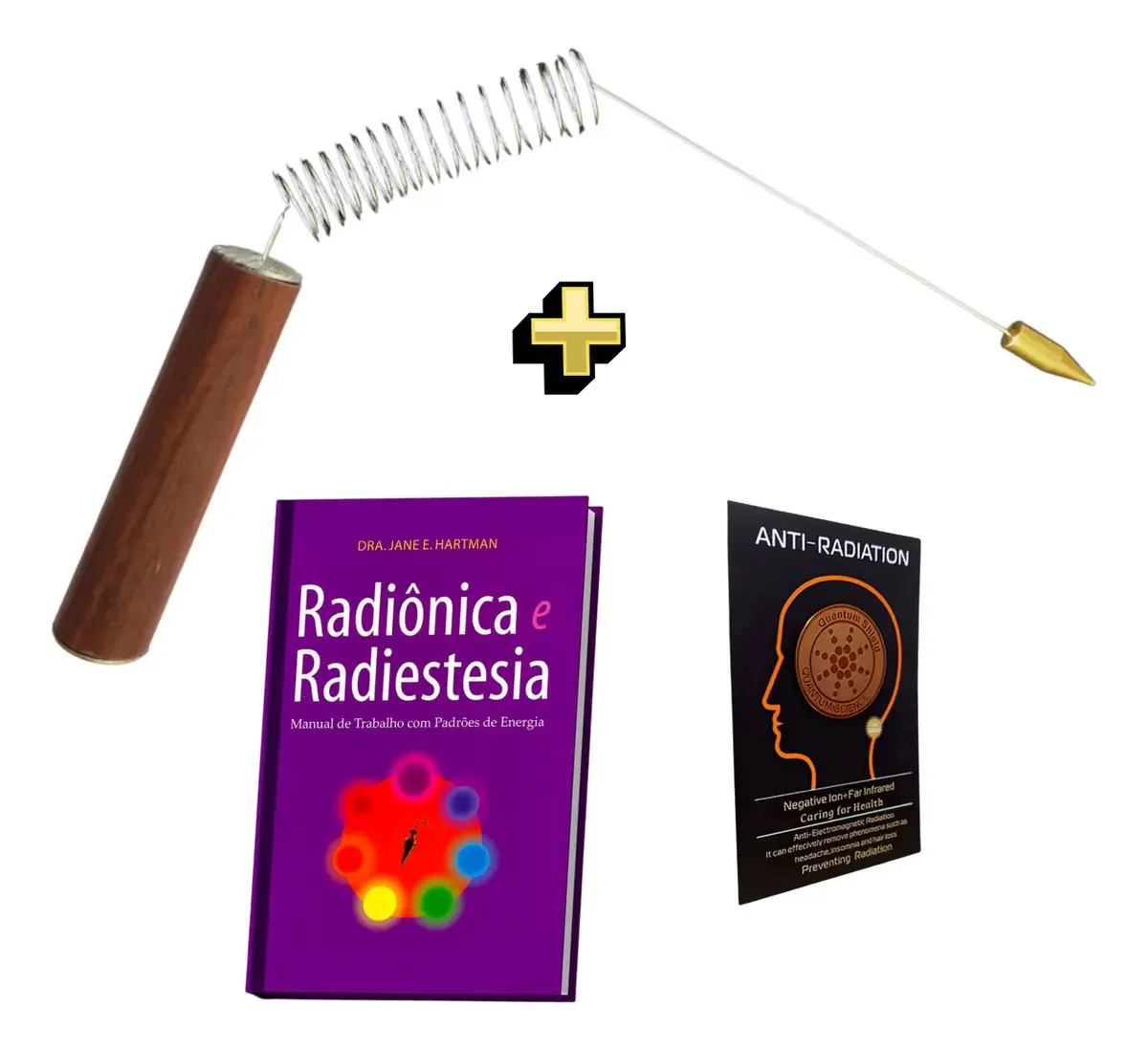Aurimetro Madeira Kit Livro E Selo Proteção Bioressonancia