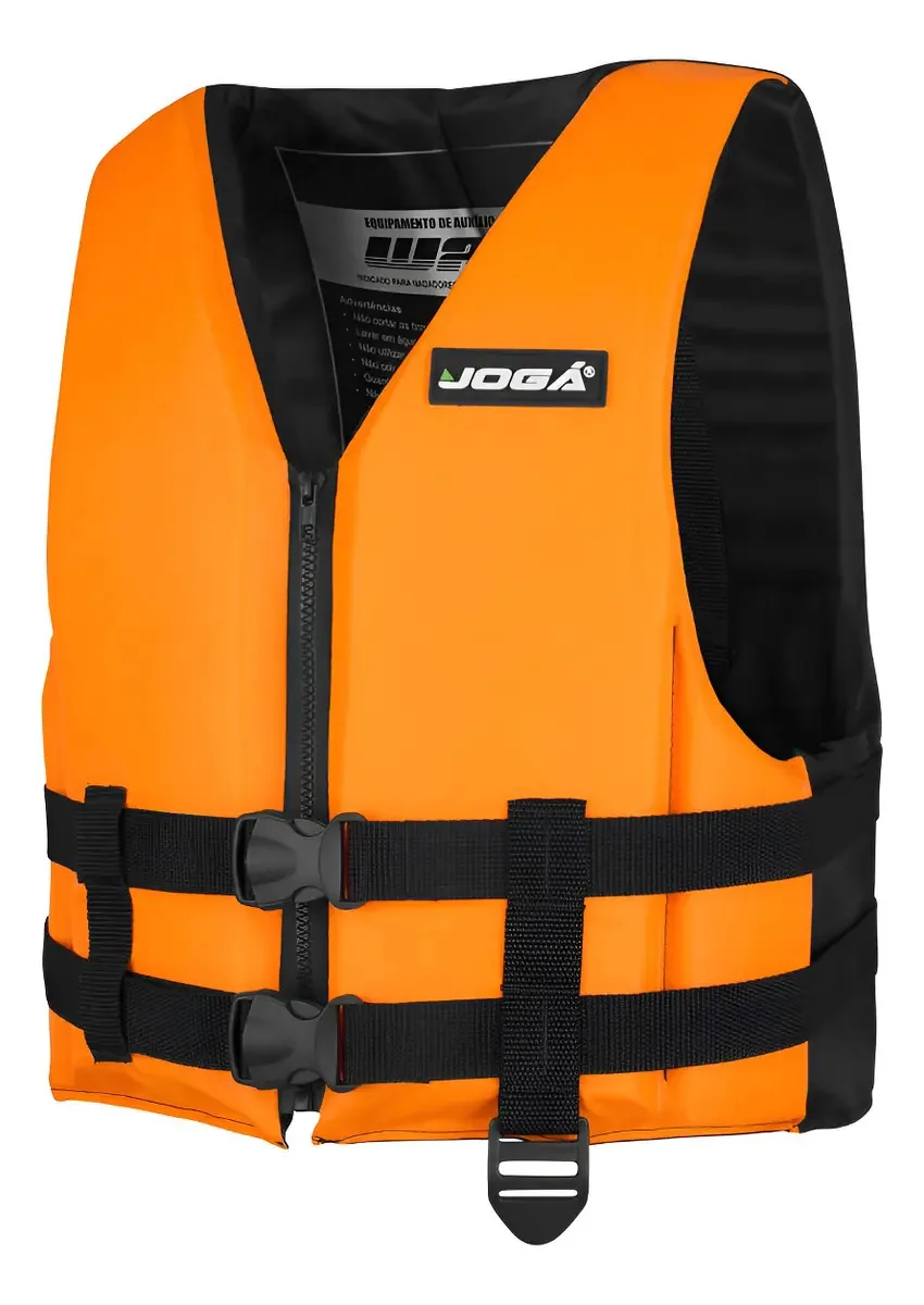 Colete Salva Vidas Jogá Wave Laranja Fluor Tamanho 70kg
