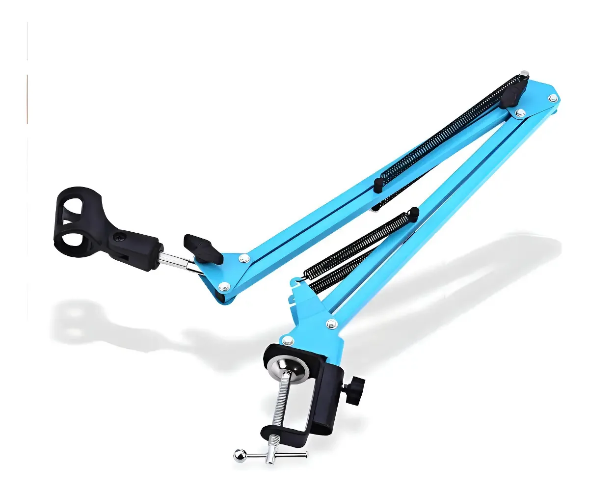 Suporte Para Microfone Articulado Metal - Waver - Azul