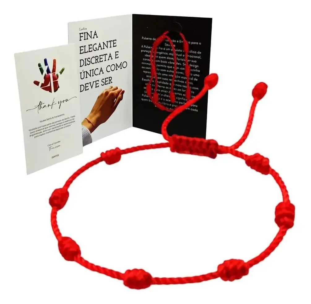 Pulseira Kabbalah 7 Nós: Proteção E Equilíbrio