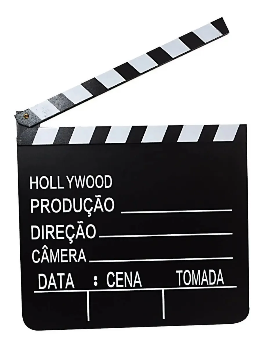 Claquete Decoração Cinema Mdf Grande 30x28.5cm