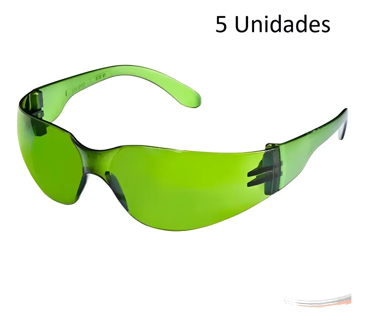 Kit 5 Óculos Proteção Segurança Epi Croma Verde