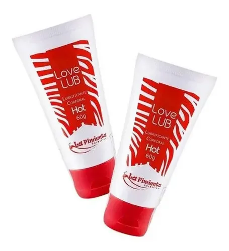 2x Gel Lubrificantes Intimos Love Lub Hot Gel Esquenta 60ml