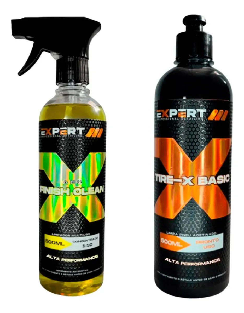 Kit Limpeza Automotiva Pretinho Pneu + Multi Uso Geral Carro
