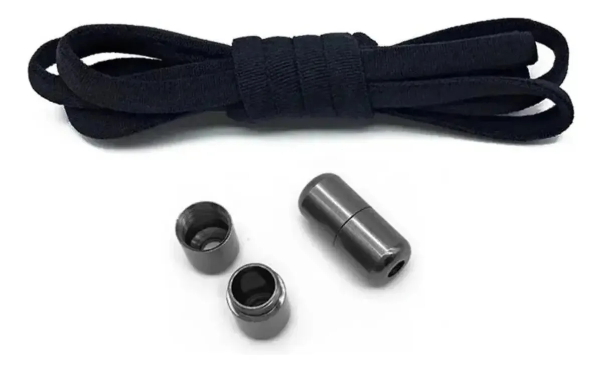 Cadarço Elástico Para Tênis Cor Preto