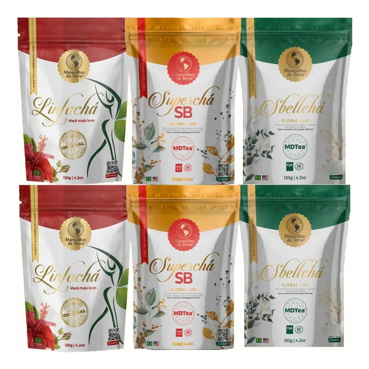 2 Kits Completos De Chás Maravilhas Da Terra