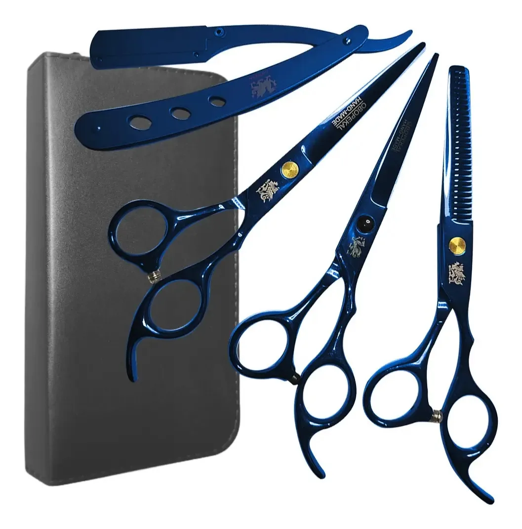 Kit 3 Tesouras Cor Azul