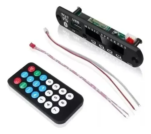 Placa De Audio - Bluetooth - Pen Drive/fm - First Opison Cor Preto