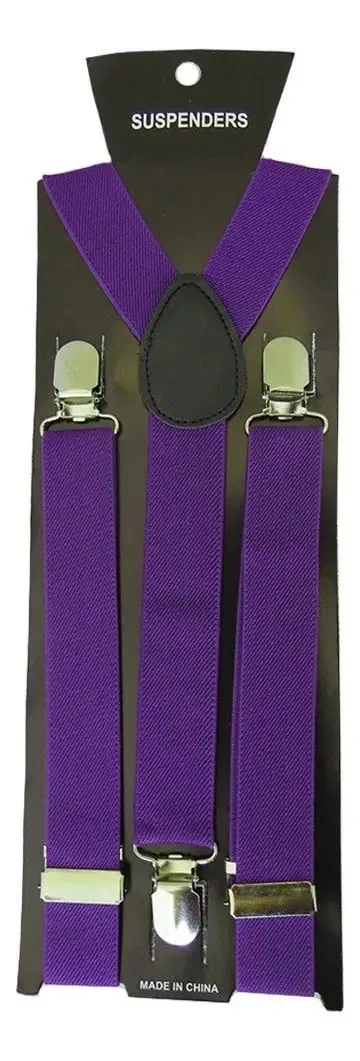 Suspensórios Para Homens E Mulheres, Elástico Ajustável Cor Roxo
