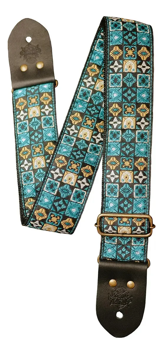 Correia Guitarra Woodstock Blue Elvis Presley Acid Straps
