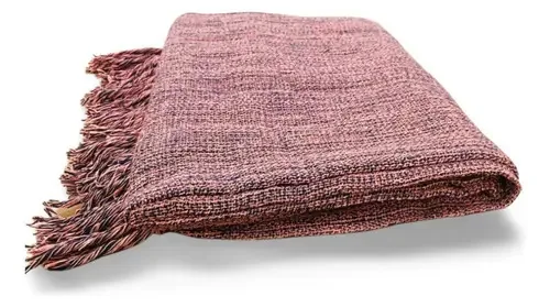 Manta Sofá Decoração Casa Acochegante E Acolhedora Cor Rosa Mesclado
