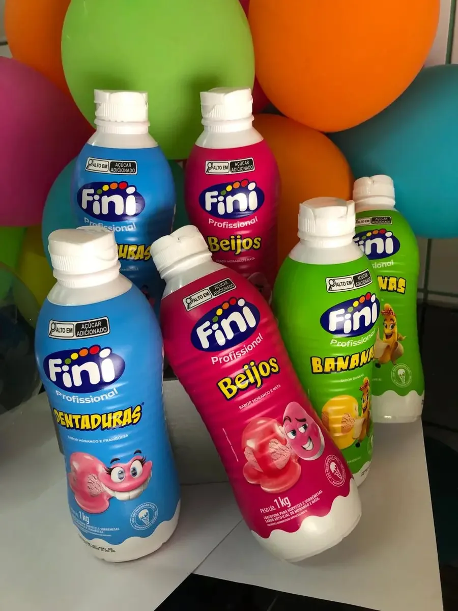 Kit 3un Calda Fini Cobertura P/sorvetes/sobremesas 1kg