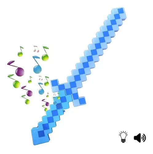 Espada Minecraft Toy King Brinquedo Com Som E Luz LED 58cm