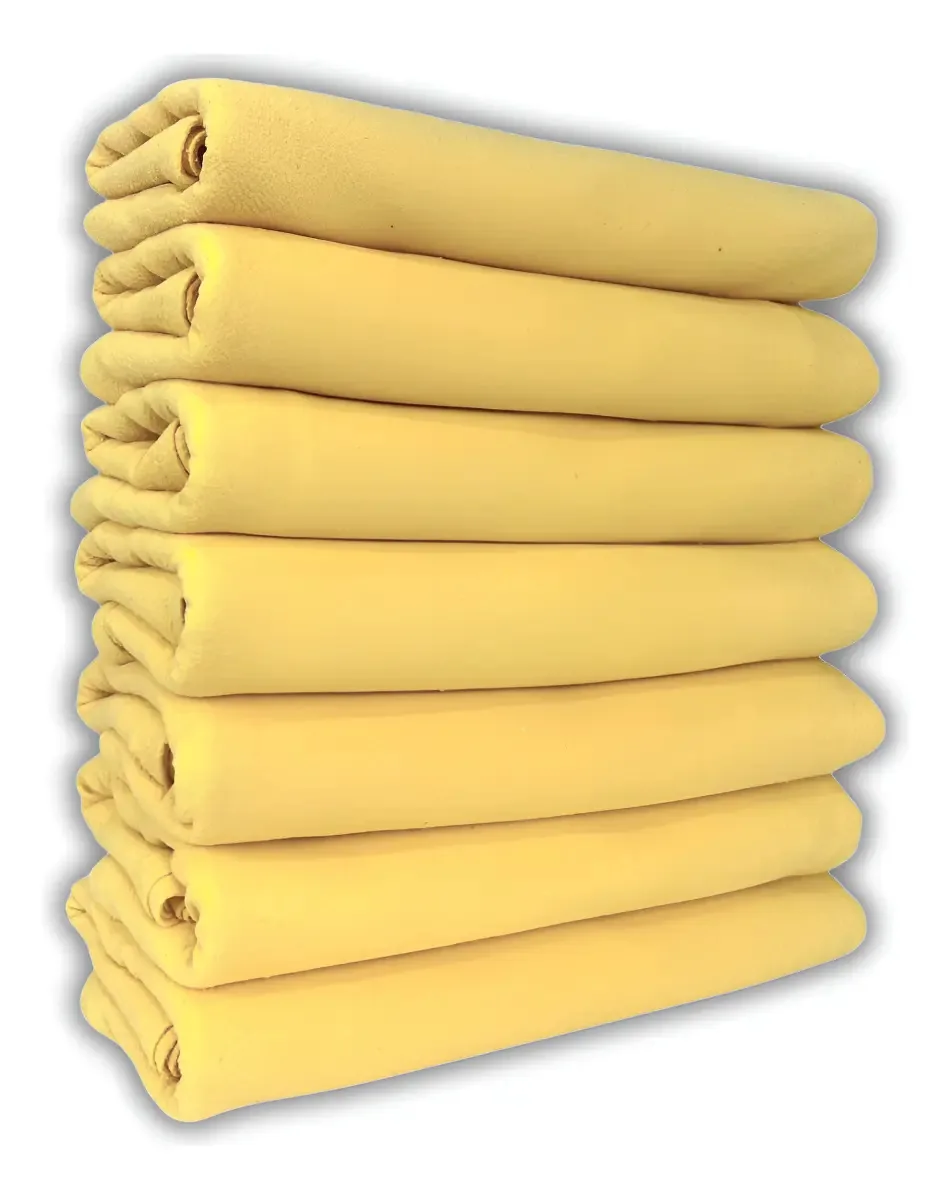 Jogo 20 Panos Prato Cozinha Grande Liso Pé Galinha Colorido Cor Amarelo